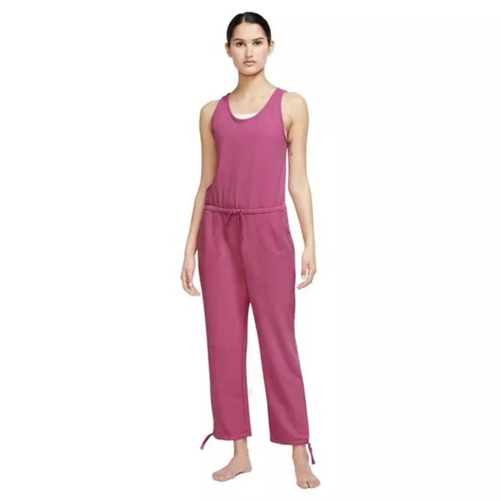 Nike DryFit Pink Purple Yoga Jumpsuit Size XS New - Picture 3 of 9